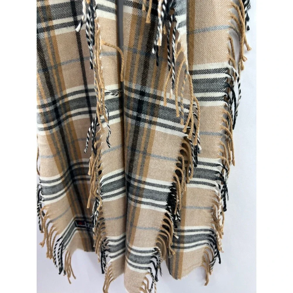 Cashmink by V. Fraas Scarf Brown Plaid Check‎ Scarf Made in Germany